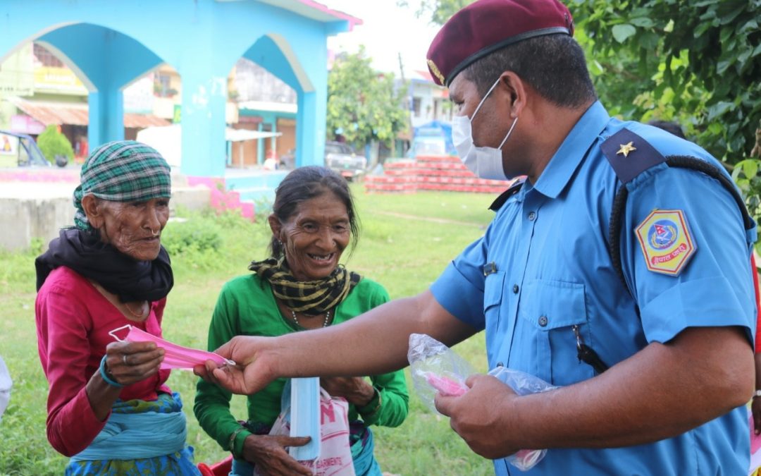 An awareness program on the importance of use of mask and mask distribution program