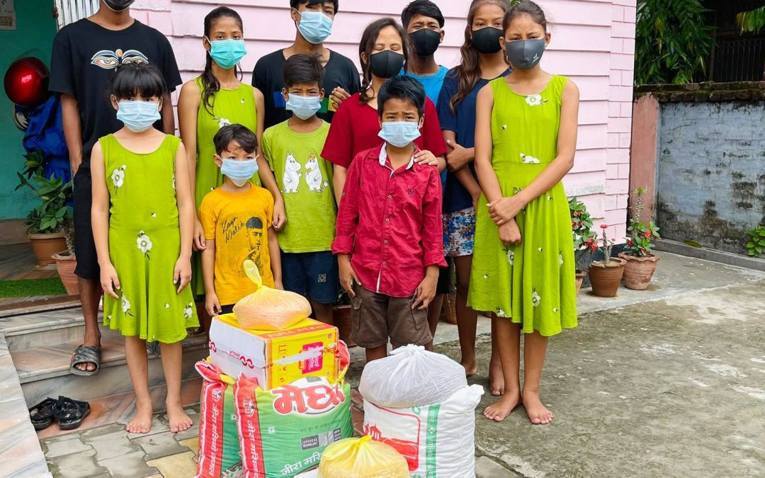 Food support to a child home by Sangsangai Nepal 